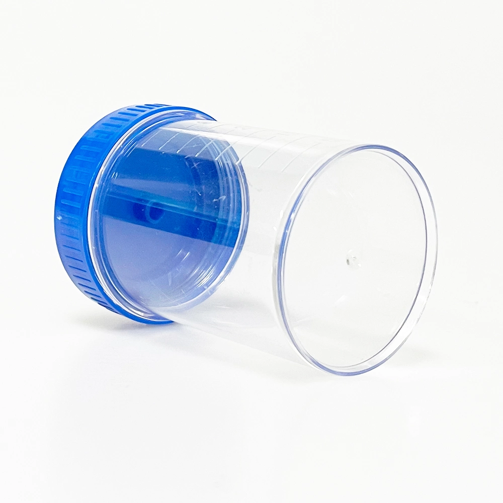 Renji Brand 40ml Plastic Sputum Cup with Screw Cap