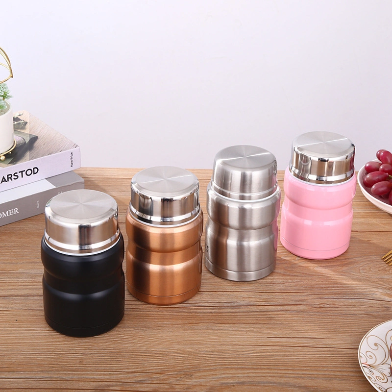 Insulated Portable Water Bottle Food Flask Cups Stainless Steel Lunch Box