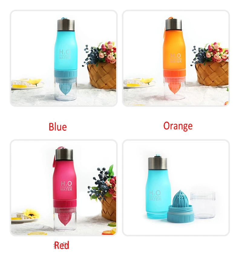 Portable Juice Water Tritan Plastic Bottle Fruit Infuser Lemon Cup