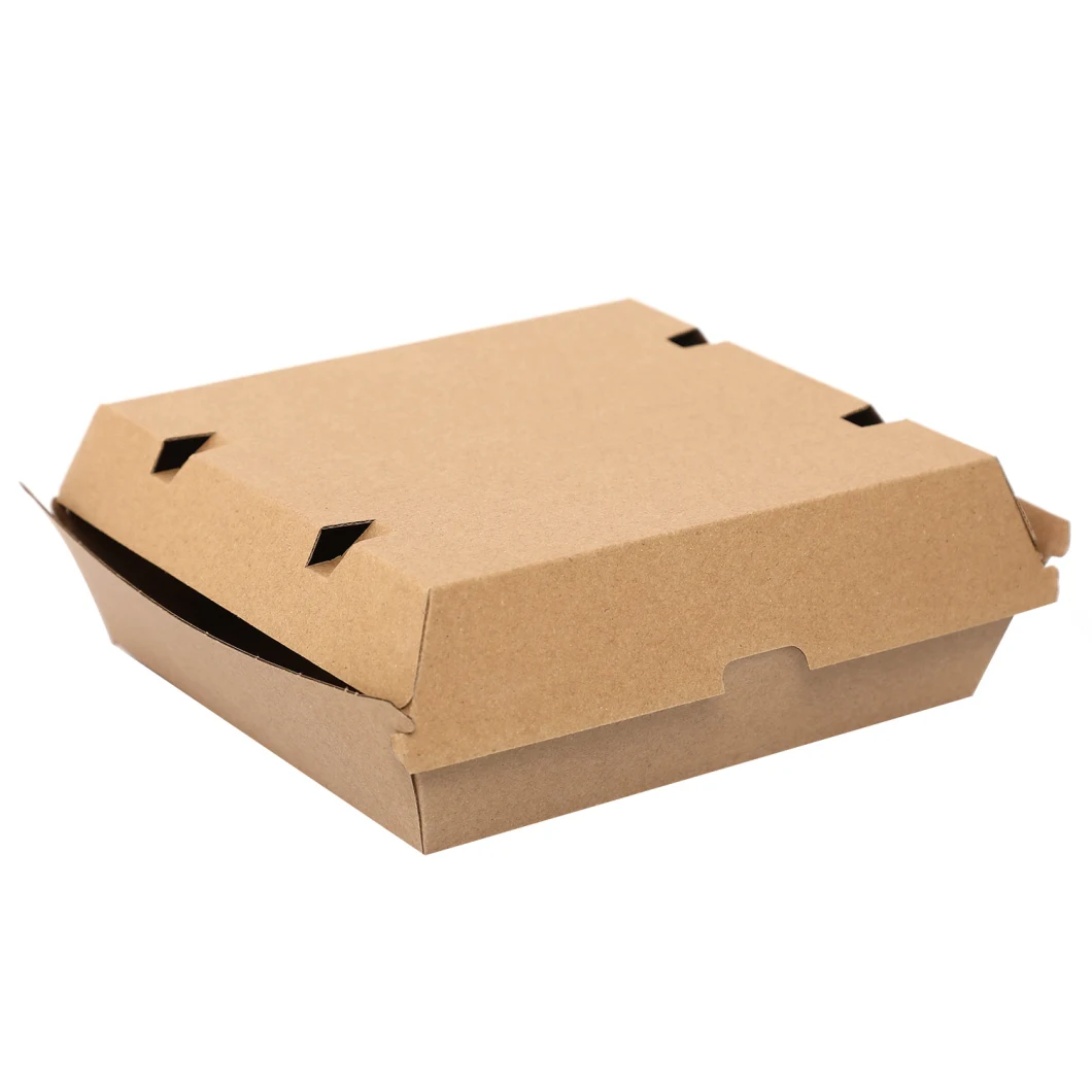 Corrugated Packaging Box E Corrugated Hamburger Lunch Box Take out Lunch Box Disposable Environmental Protection Degradable Packaging Box