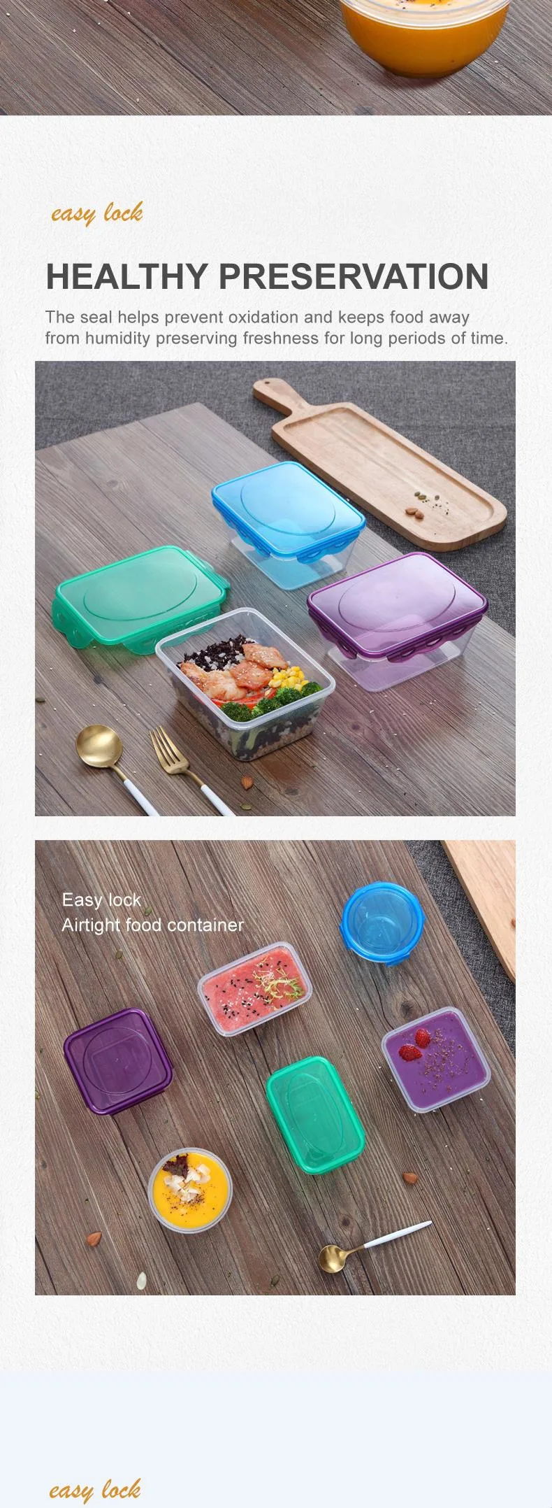 High Transparent Plastic Products Plastic Food Container