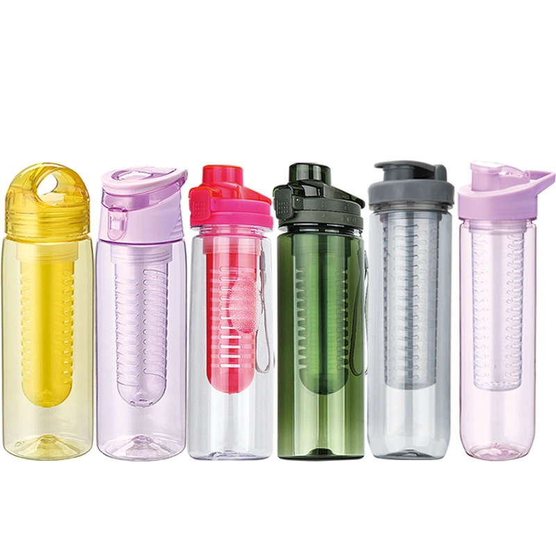 Hot Sale Gym Sport Fitness Travel Outdoor 650ml BPA Free Tritan Plastic Fruit Infuser Water Bottle