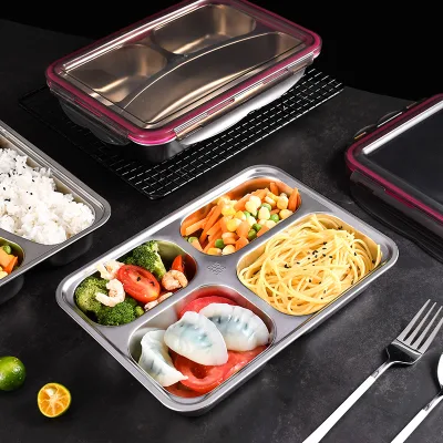 Factory Amazon Hot Sale on The Go BPA Free Lunchboxes Stainless Steel Lunch Box