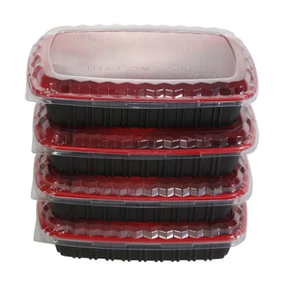 Rectangular Meal Prep Bento Boxes Deep Plastic Food Container