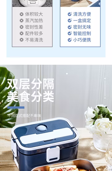 Double-Deck Electric Lunch Box with Heating&Keeping Warm Function