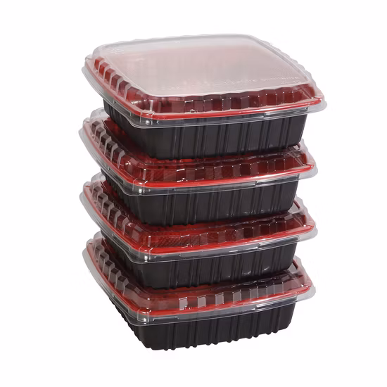 Rectangular Meal Prep Bento Boxes Deep Plastic Food Container