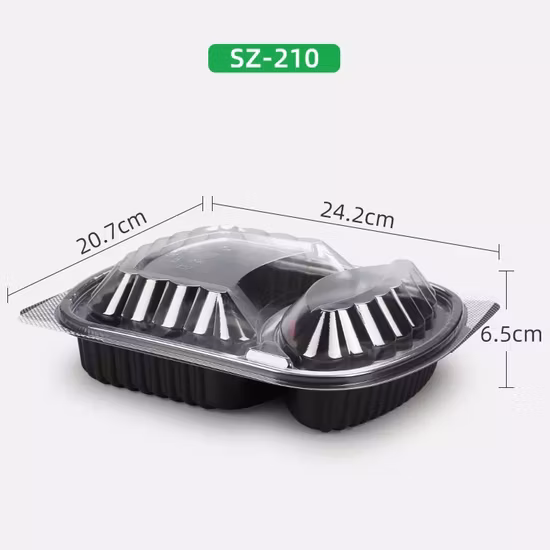 Disposable Single Compartment Meal Recyclable Plastic Cpet Food Tray Take out Cpet Container for Airlines