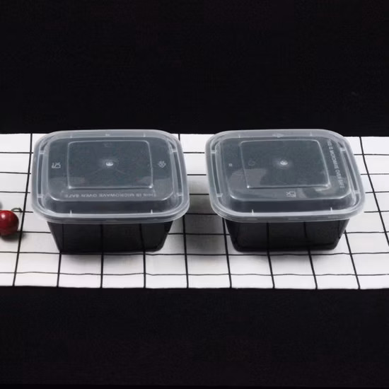 Take Away Custom Printed Disposable PP Plastic Microwave Food Container Lunch Box