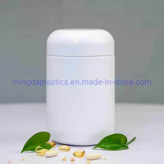 Wide-Neck Food Grade Capsules Pills Tablets Tall Cute Cylindrical HDPE Plastic Container